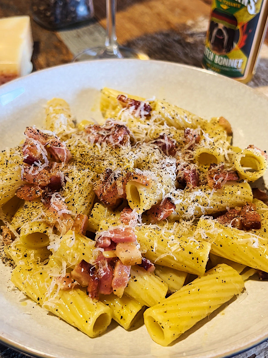 Spicy Pasta Carbonara – Les sauces Firebarns