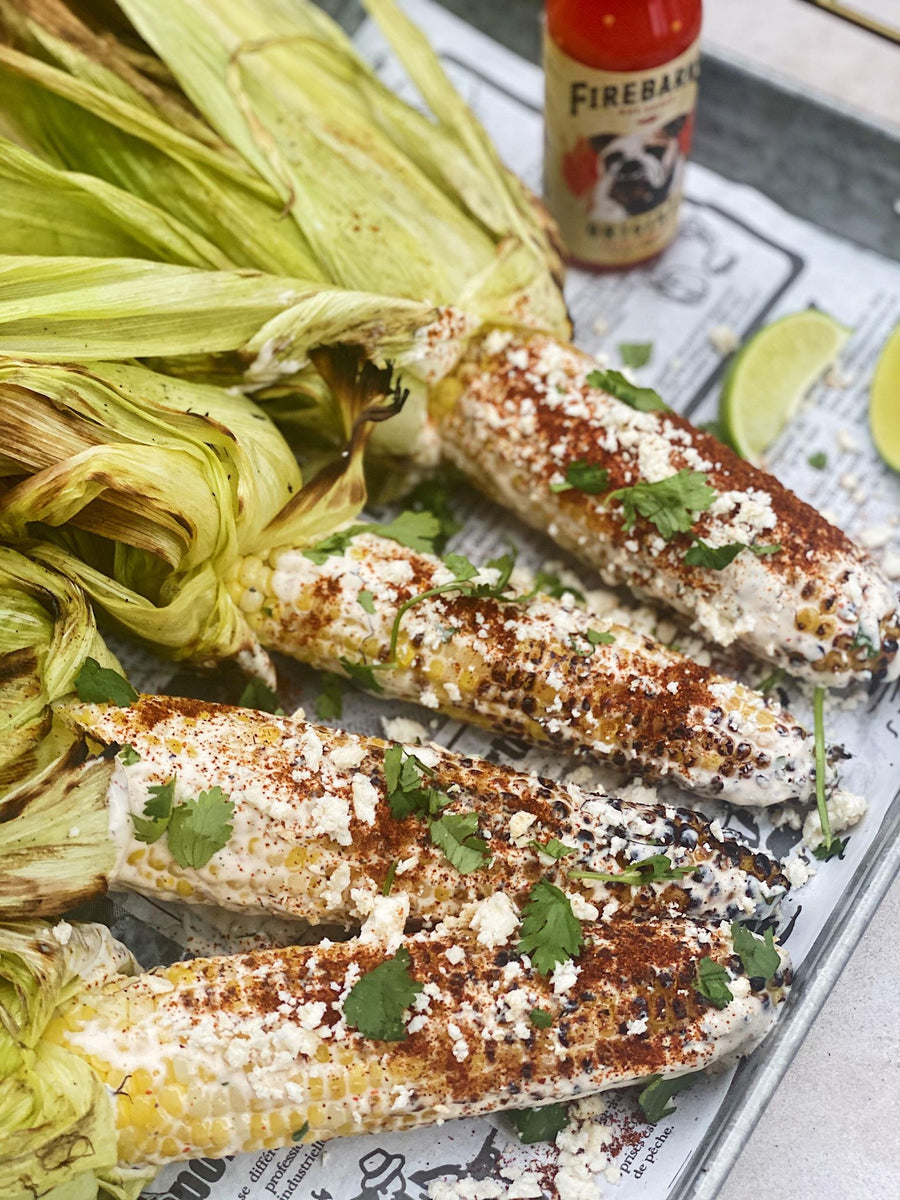 "MEXICAN STREET CORN (ELOTE) AT THE ORIGINAL FIREBARNS – Les sauces Firebarns