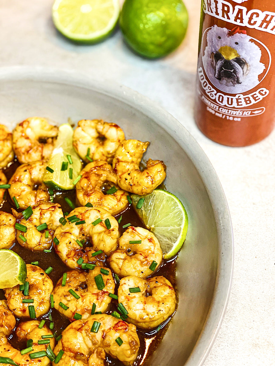 WILD SHRIMP WITH HONEY, SRIRACHA AND LIME – Les sauces Firebarns