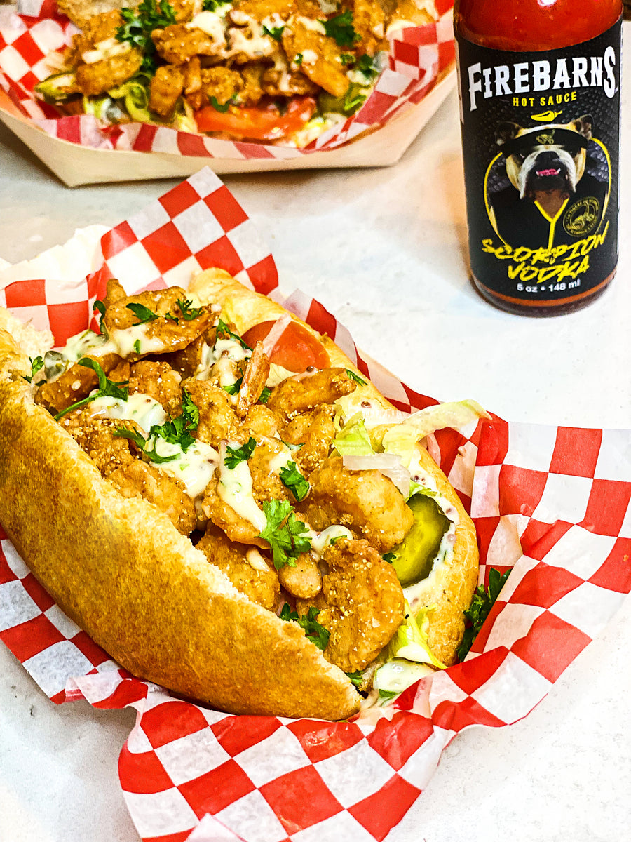 SHRIMP PO' BOY – Les sauces Firebarns