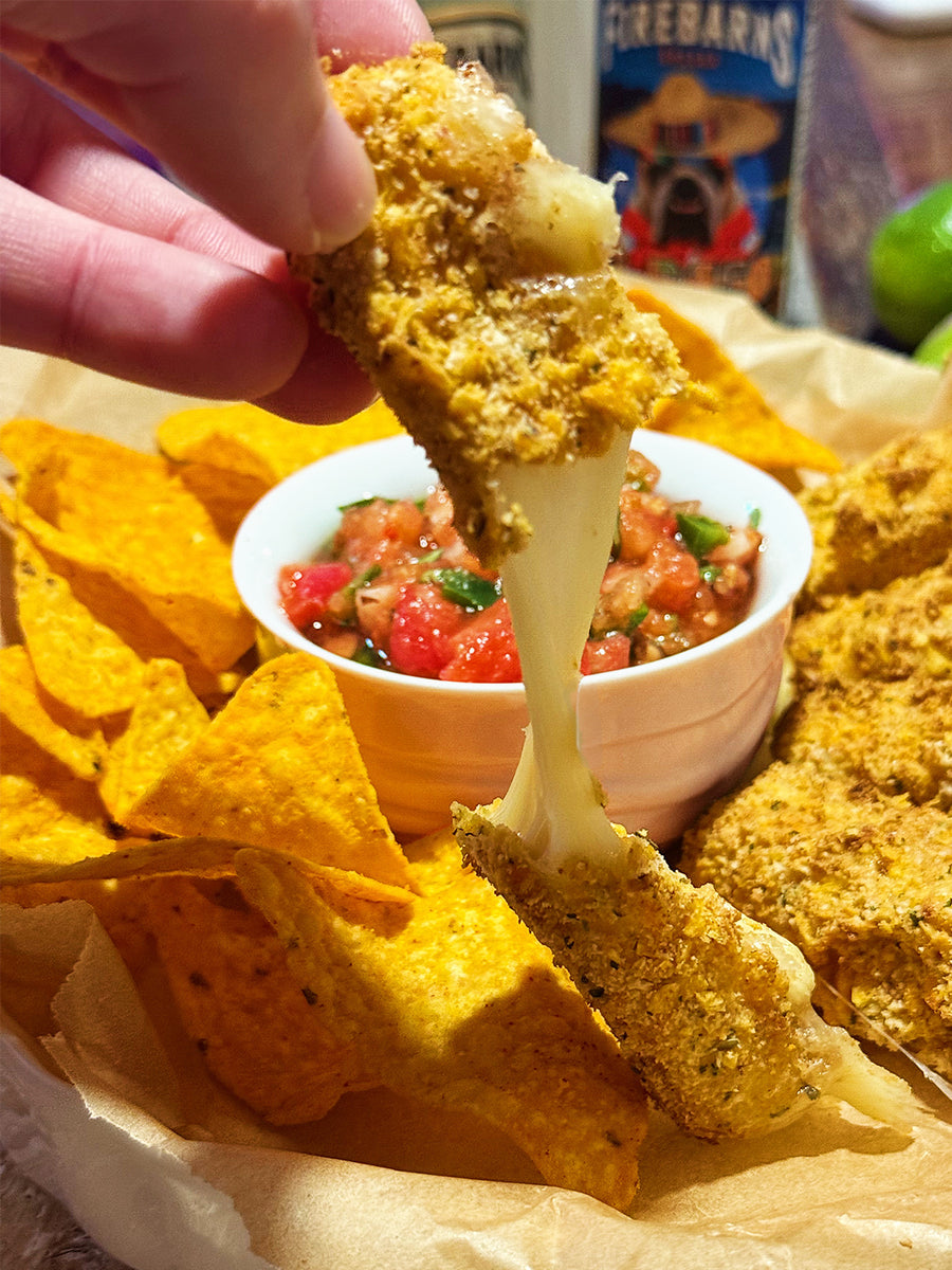 Monterey Jack Cheese Sticks & Tequila Lime Salsa – Les sauces Firebarns