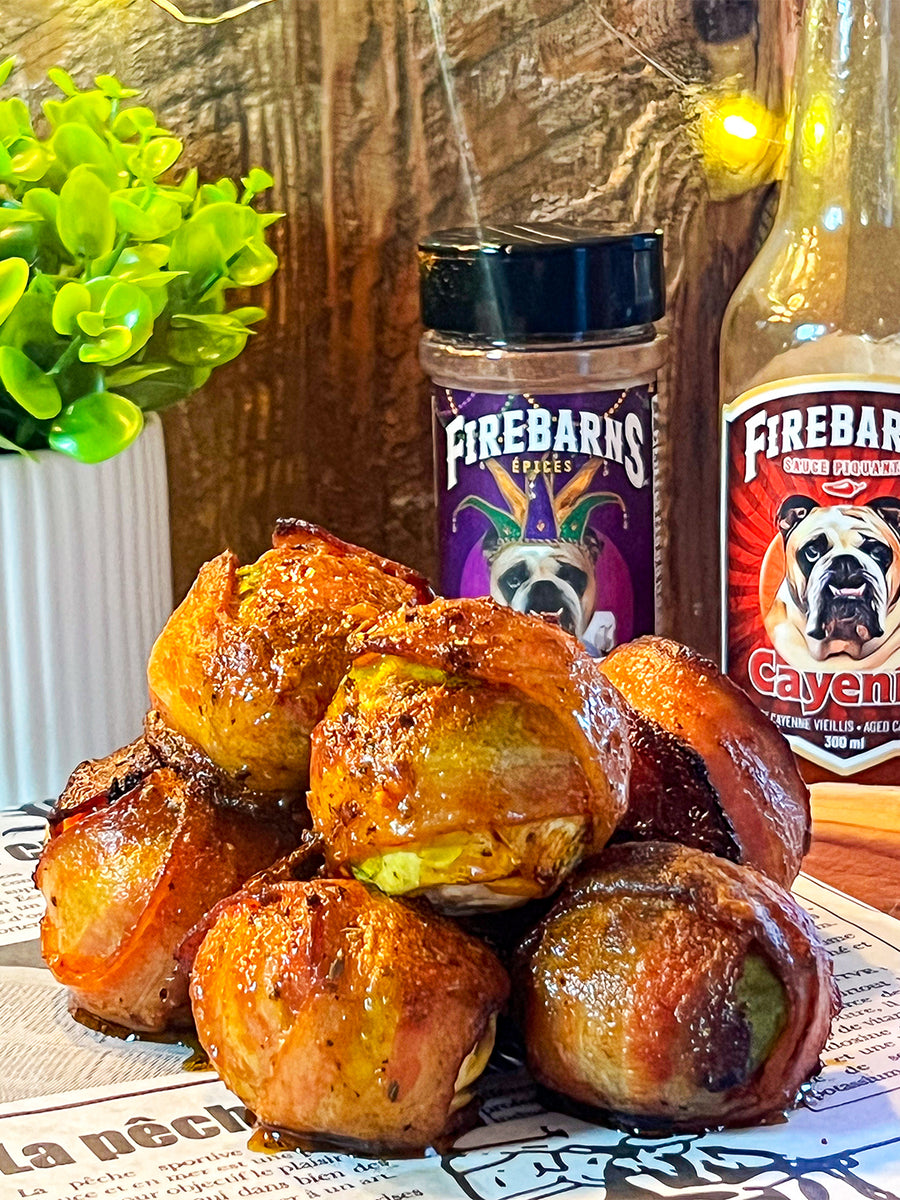 BBQ BUFFALO BACON BRUSSELS SPROUTS – Les sauces Firebarns