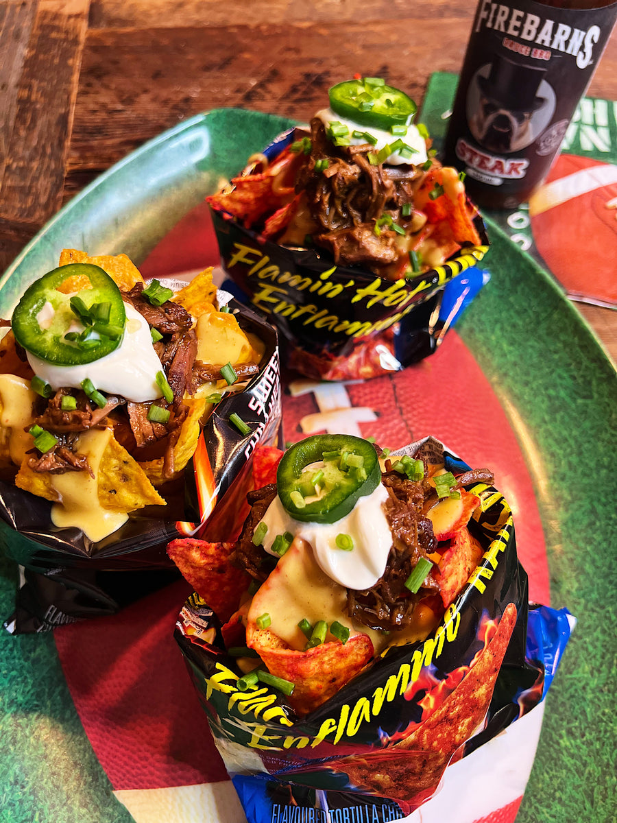 BRAISED BEEF NACHOS PARTY – Les sauces Firebarns