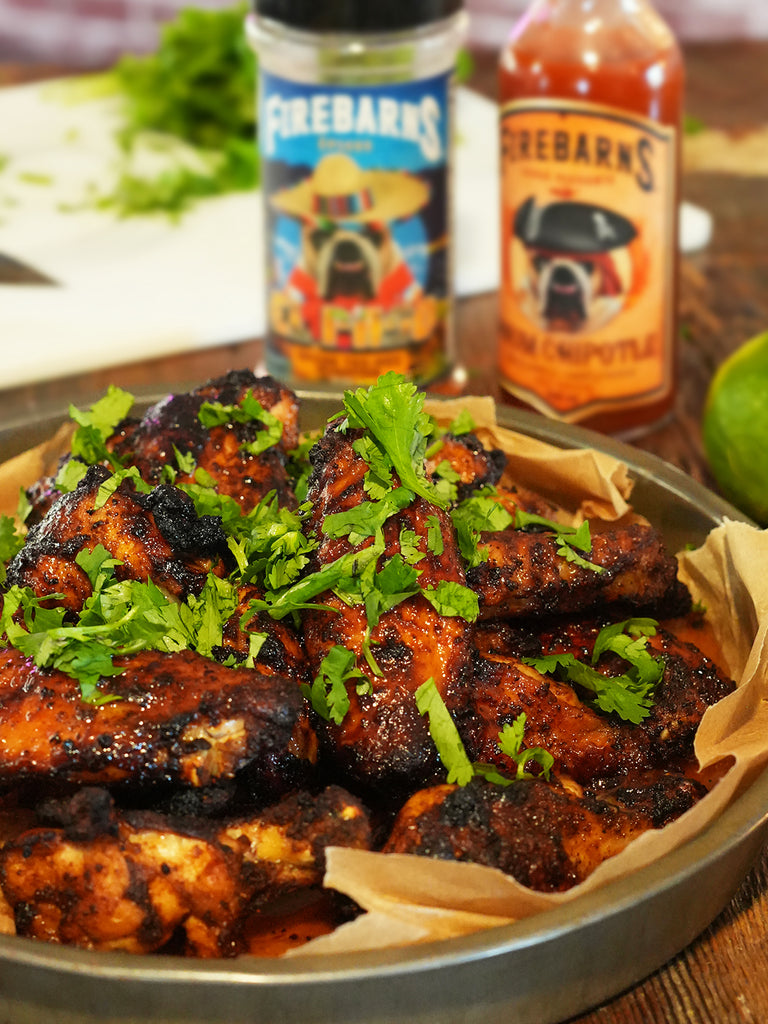 ailes de poulet épices tex-mex el paso sauce piquante rhum chipotle miel lime