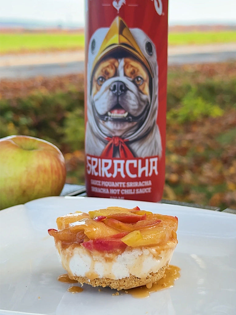 mini cheesecakes pommes caramélisées sauce sriracha firebarns