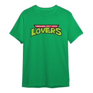 T-Shirt «Spicy Pizza Lovers» Vert - Les sauces Firebarns