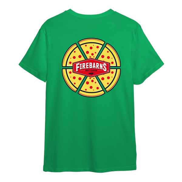 T-Shirt «Spicy Pizza Lovers» Vert - Les sauces Firebarns